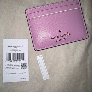 Kate Spade Lavender Textured Card Holder